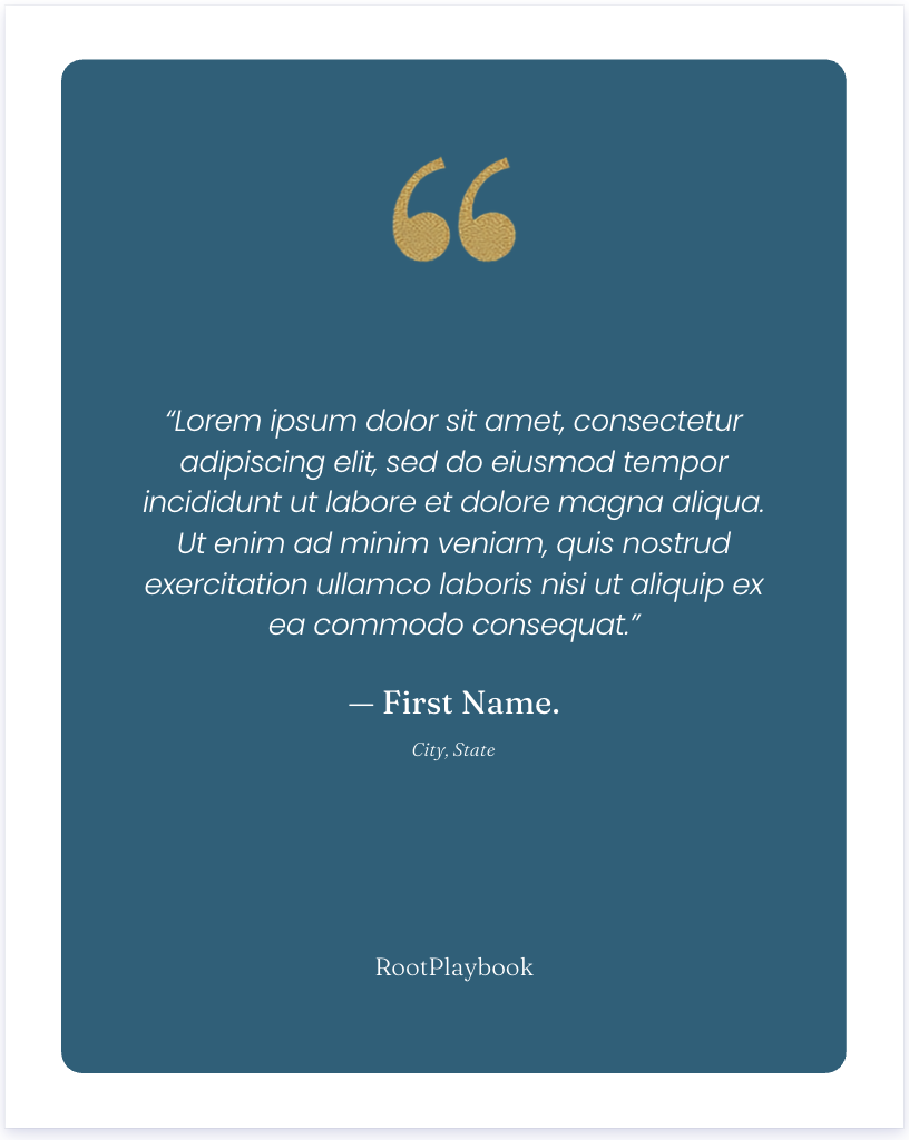 Minimal quote template preview